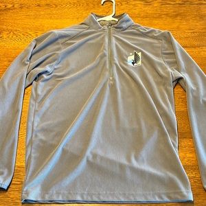 Minnesota United Antigua Grey Medium Quarter Zip.